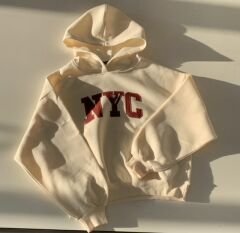 Kadın swearshirt NYC baskılı