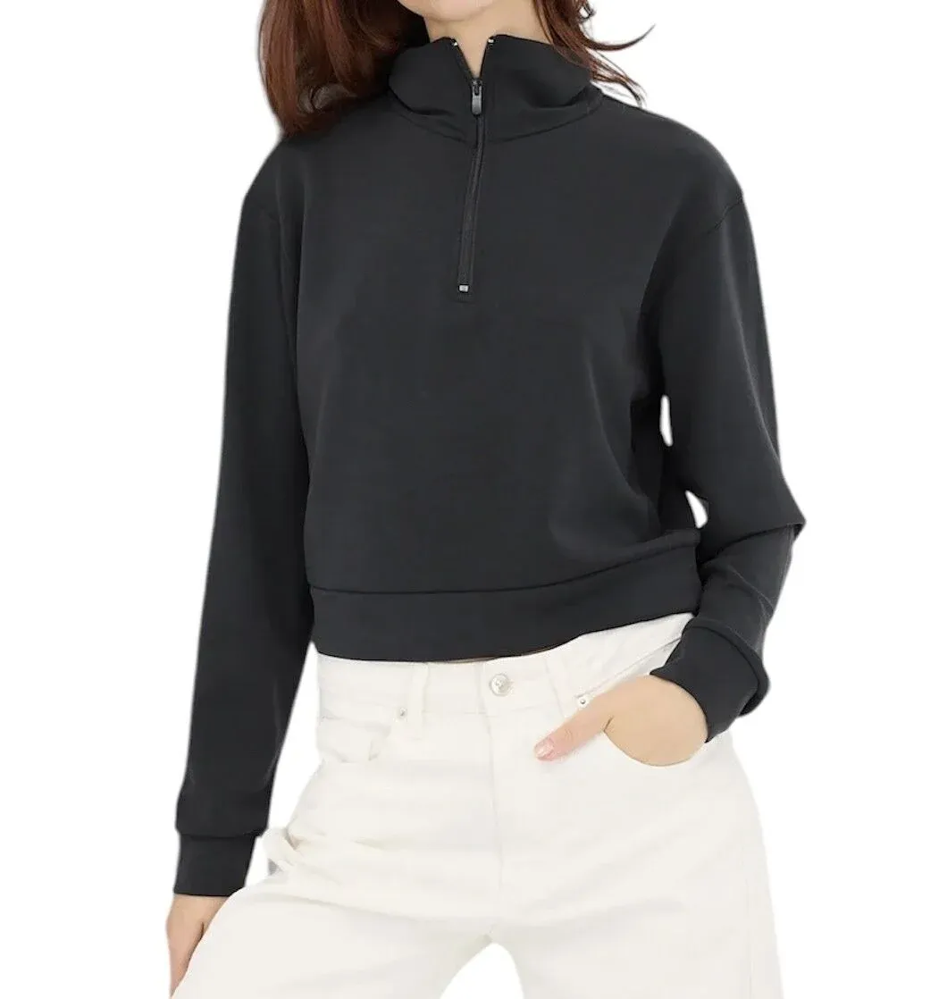 Kadın sweatshirt yarım fermuar