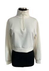 Kadın sweatshirt yarım fermuar