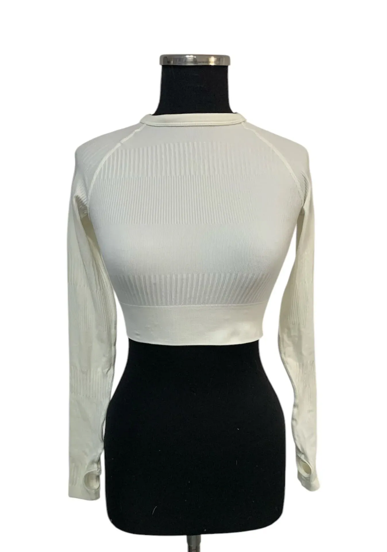 Dikişsiz Uzun Kollu Crop Top Bluz