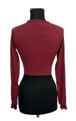 Dikişsiz Uzun Kollu Crop Top Bluz