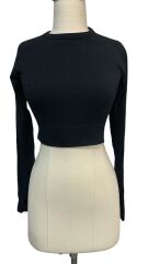 Dikişsiz Uzun Kollu Crop Top Bluz
