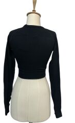 Dikişsiz Uzun Kollu Crop Top Bluz