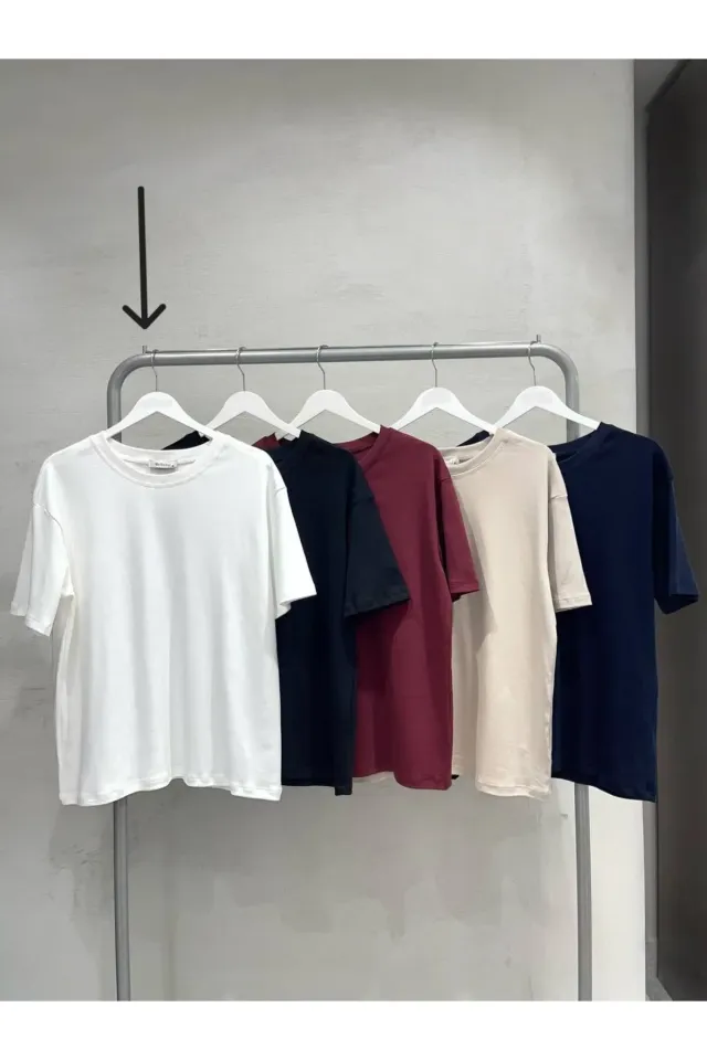 Oversize Düz Kadın Tişört