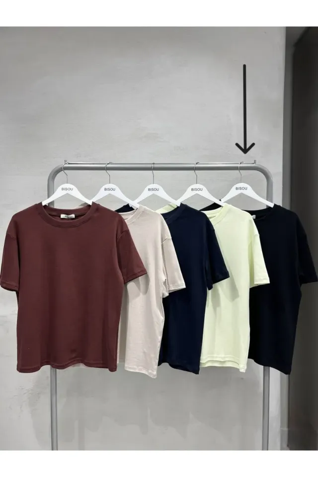 Oversize Düz Kadın Tişört