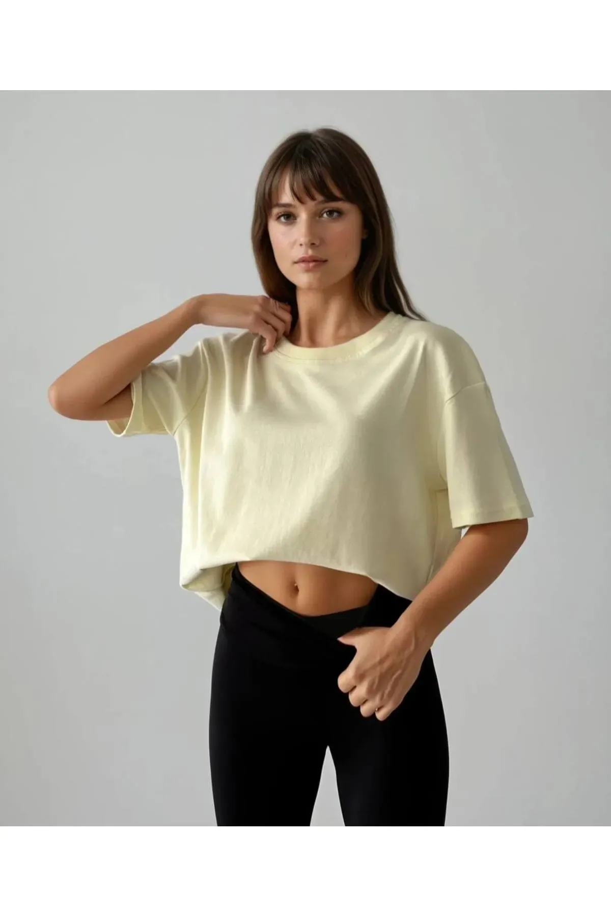 Oversize Düz Kadın Tişört