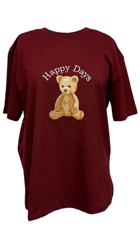 Kadın Happy Days Yazılı Tişört